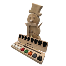 Load image into Gallery viewer, Snowman Wooden Toy DIY