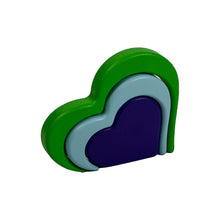 Load image into Gallery viewer, Colors of Love Radiant Rainbow Heart Collection with 3 layers