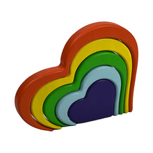 Load image into Gallery viewer, Colors of Love Radiant Rainbow Heart Collection with 5 layers