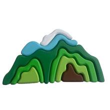 Load image into Gallery viewer, AVWoodSy Waldorf Mountain Stacker replicating Majestic Peaks