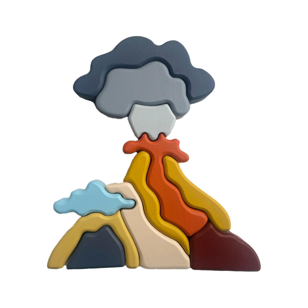 AVWoodSy Waldorf Vulcano Stacker for imaginative play