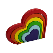 Load image into Gallery viewer, Colors of Love Radiant Rainbow Heart Collection with 6 layers