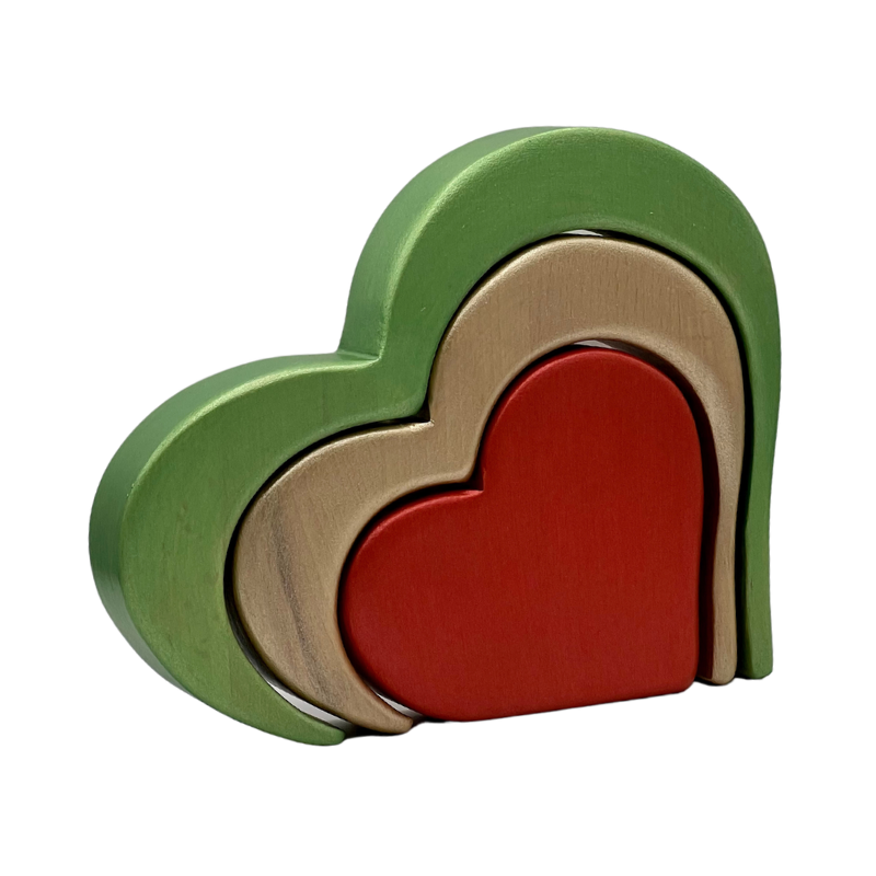 Valentine Green Heart with Personalised engraving